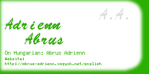 adrienn abrus business card